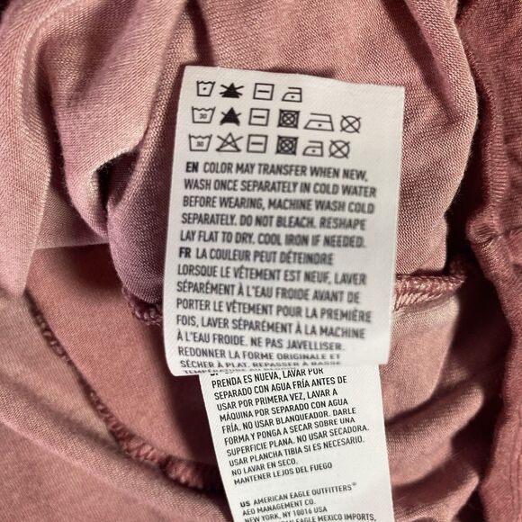 American Eagle Romper Womens Blush Pink Flutter Sleeve One Piece Stretch M Short - Picture 9 of 11